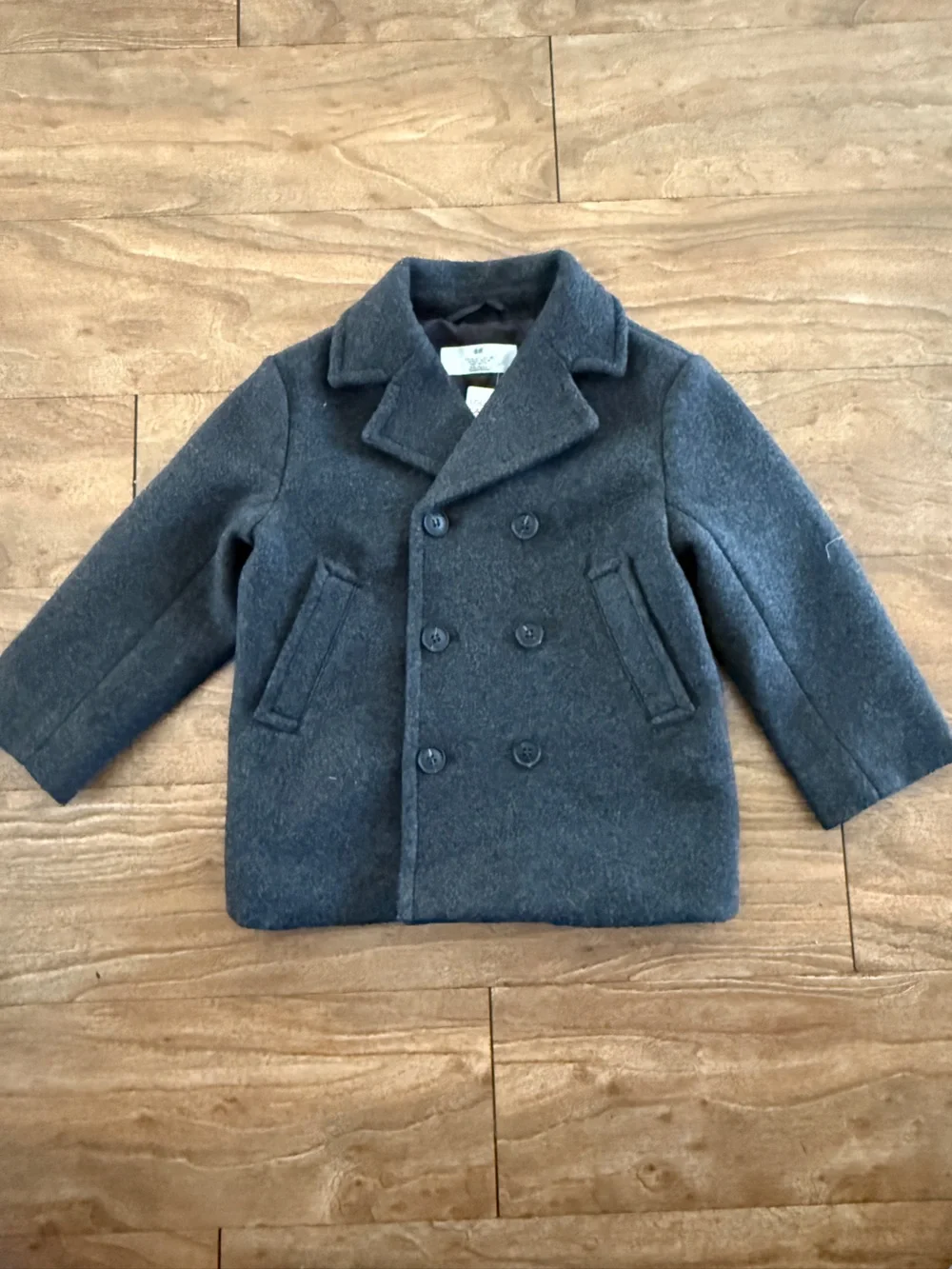 H&M Kids Charcoal Double-Breasted Pea Coat